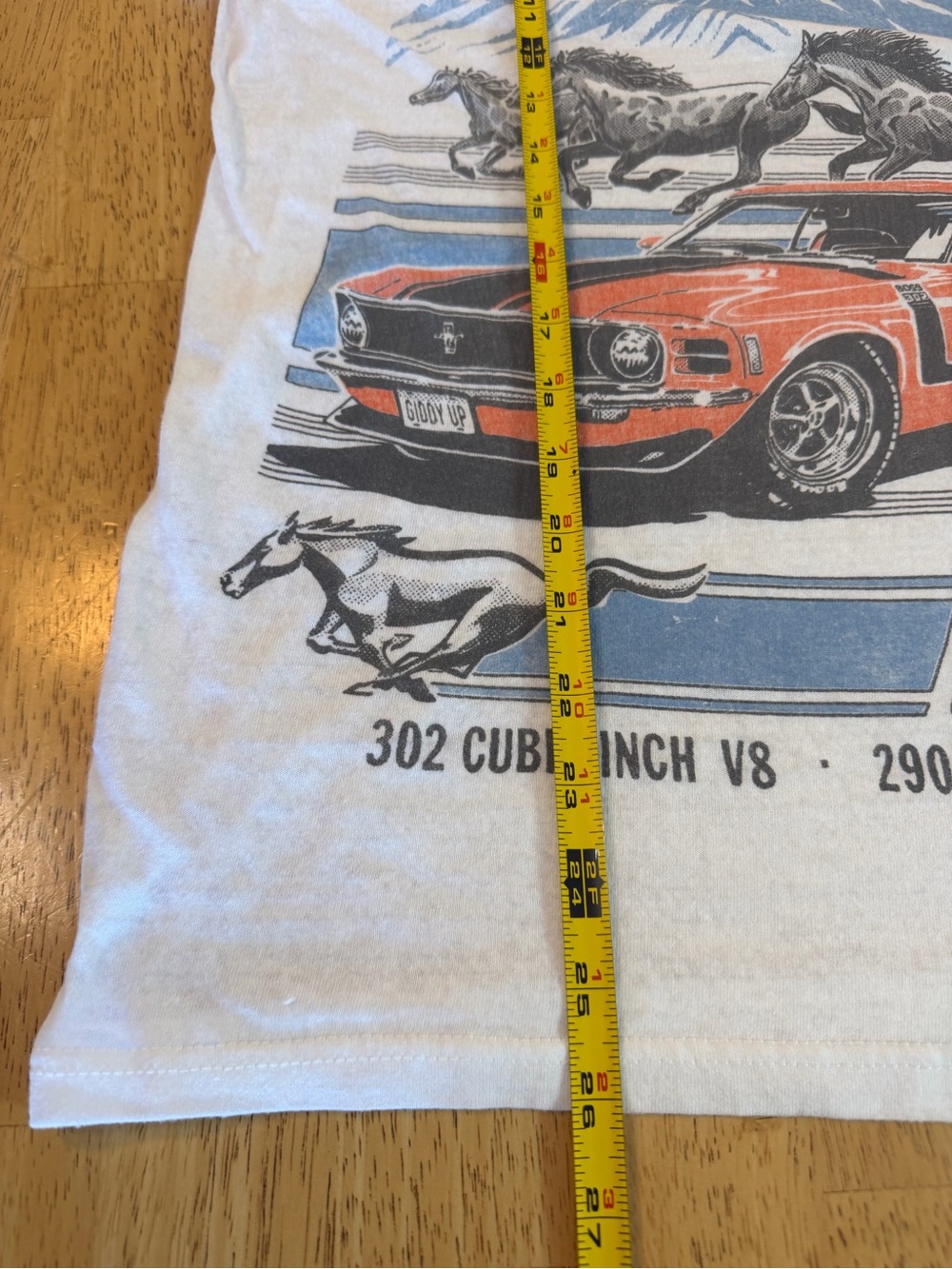 Junk Food Mens Ford Mustang Boss 302 Graphic T-Shirt, White, Small - Picture 5 of 5